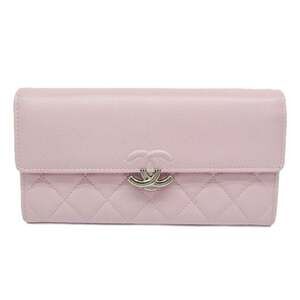 CHANEL Pink Leather Wallet